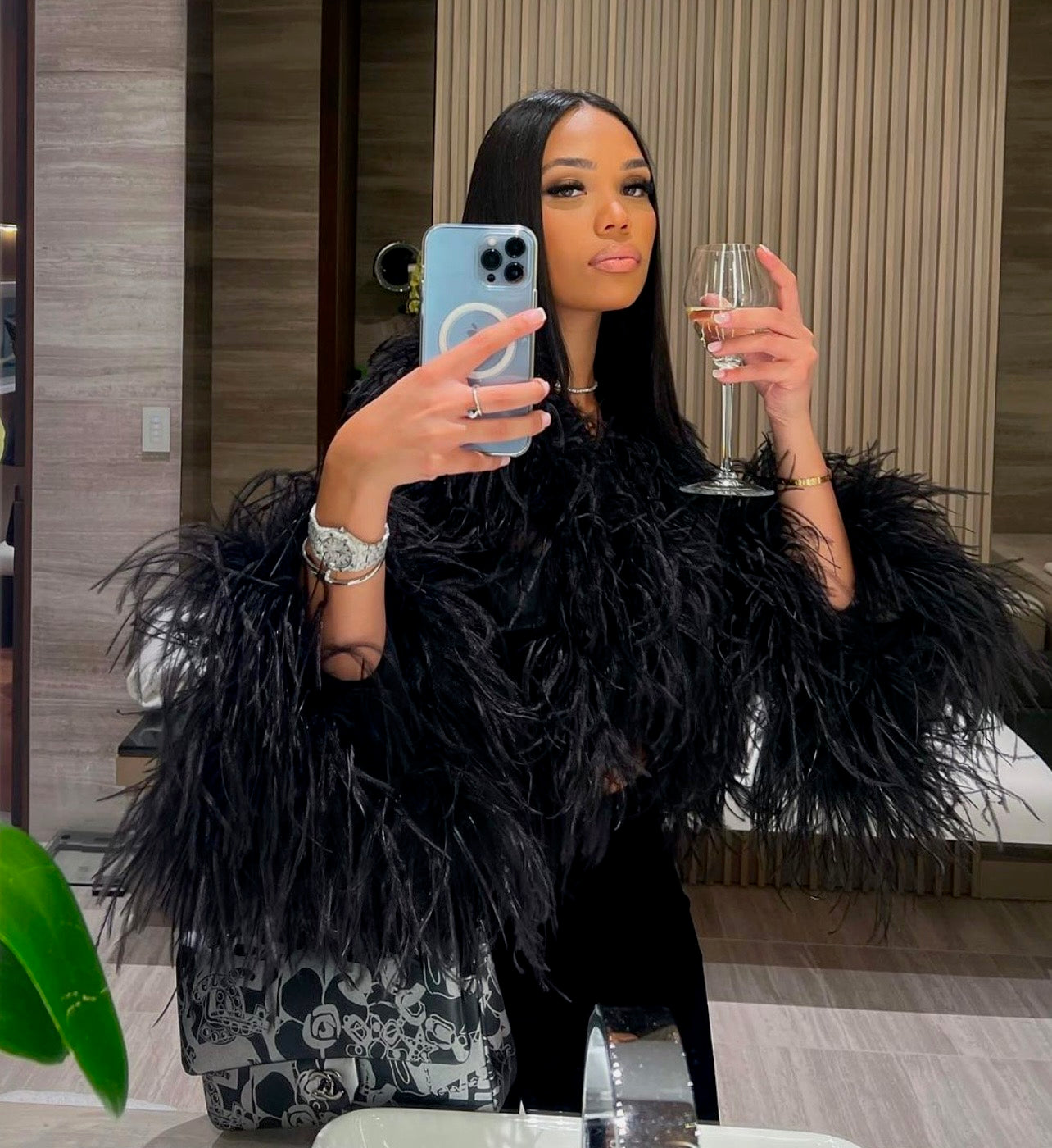 Feathered Allure Top