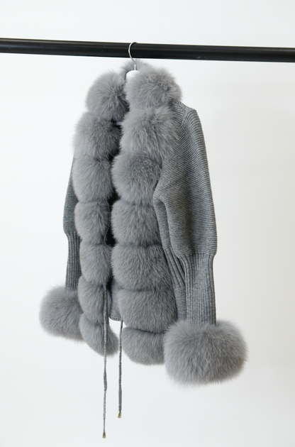 Jolié Knit Cardigan - Grey